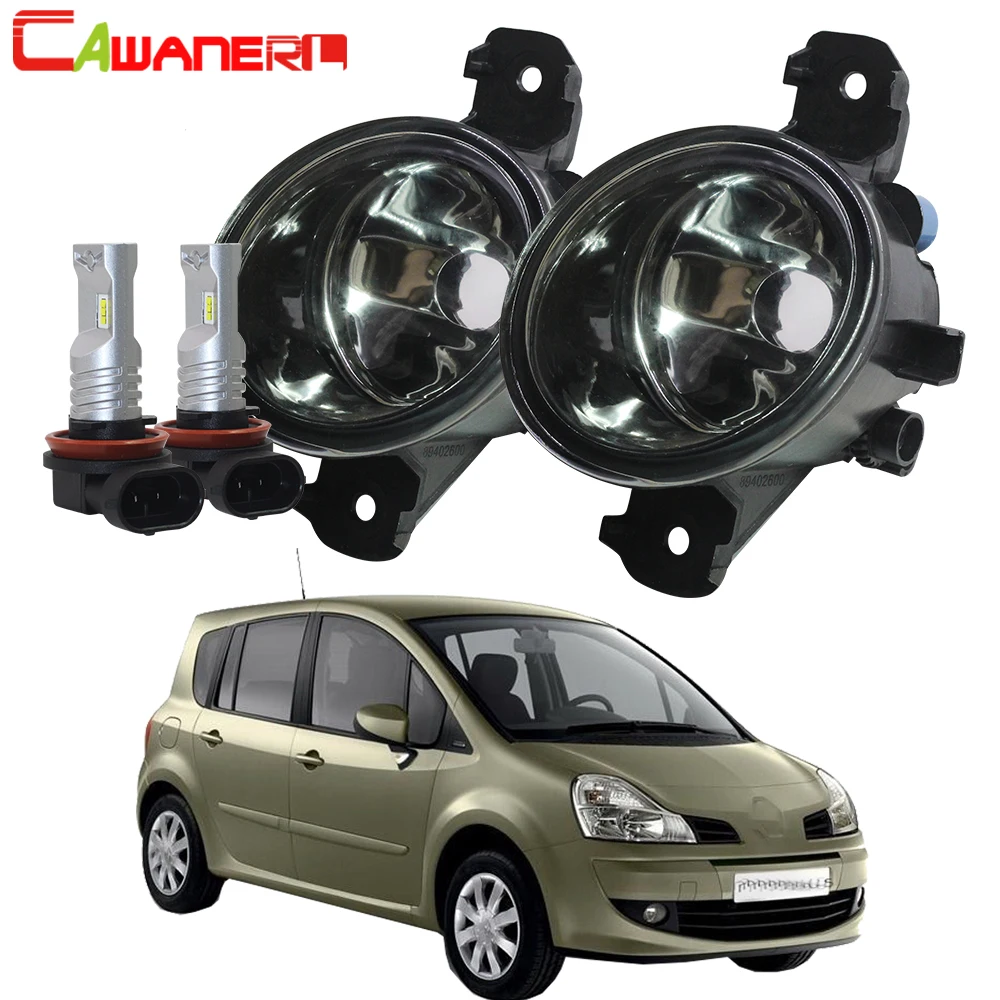 

Cawanerl For 2004-2015 Renault Modus / Grand Modus (F/JP0_) Hatchback Car Fog Light Lampshade + H11 LED / Halogen Bulb DRL 12V