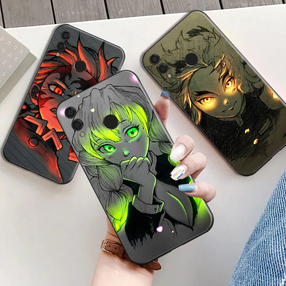 

Demon Slayer Phone Case For Huawei Honor 10 7X 8X 9X 8C 9 V9 20i V20 10i V10 Funda Soft Carcasa Back Cover Japan Anime Cartoon