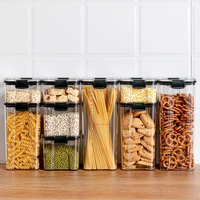 refrigerator storage jar for kitchen utensils tank sealed coffee transparent food grade airtight grains dried fruit snacks store