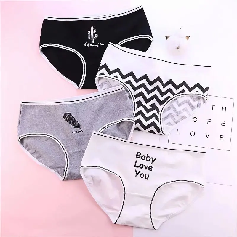 5 шт./лот Детское нижнее белье Хлопковые трусы для девочек Однотонные Короткие с