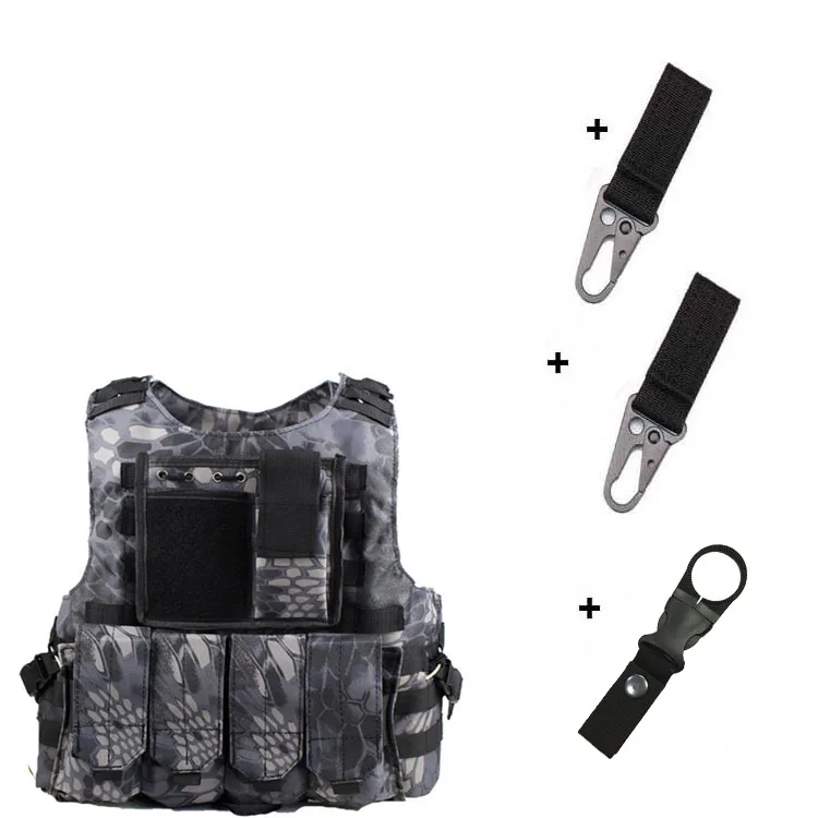 black snake and hook Разгрузочный Страйкбол Тактический Жилет Molle Жилет защитные пластины colete USMC солдат боевой жилет армейский Военный камуфляж Перевозчик - Цвет: black snake and hook
