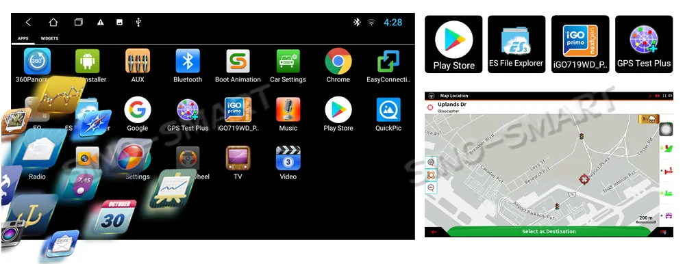 SINOSMART универсальная модель 2 DIN 4/8 Core процессор Android 8,1 2G/4G ram Автомобильная dvd-навигационная система плеер Canbus опционально