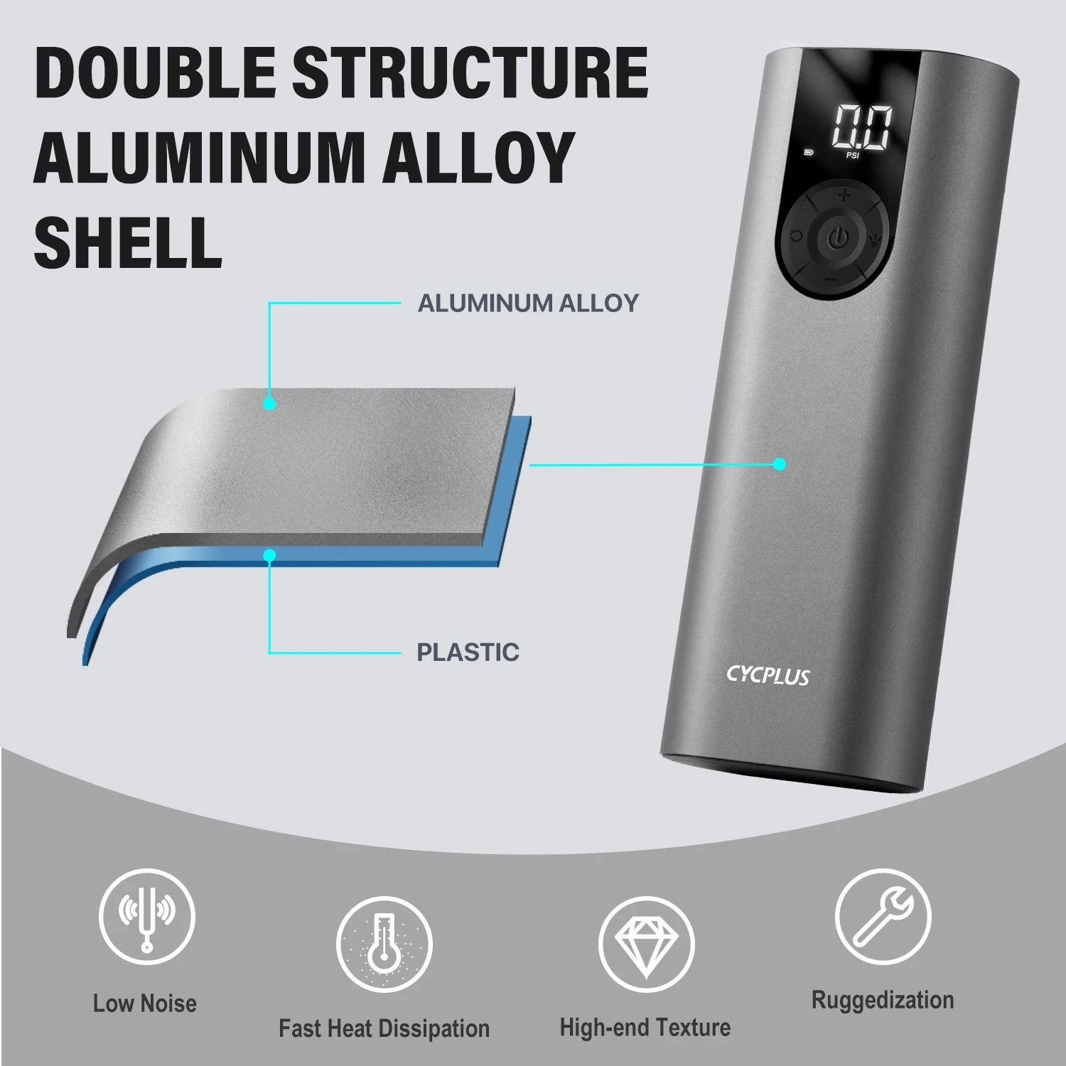 Портативный воздушный насос CYCPLUS электрический велосипедный высокого давления