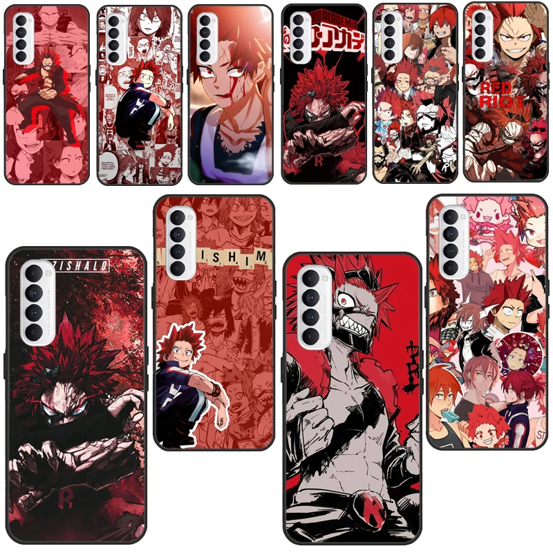 Eijiro Kirishima красный райот аниме для OPPO A53 A31 A5 A9 2020 A1K A3S A5S A15 A52 A72 A91 F5 F7 Reno 4 Pro 2Z чехол
