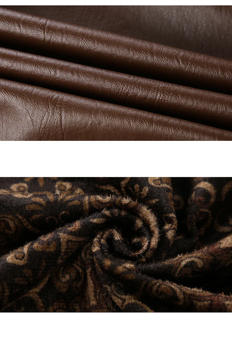 FGKKS Fashion Brand Men PU Leather Jacket New Men's Stand Collar Plus Velvet Leather Jacket Casual Wild Leather Jackets Male