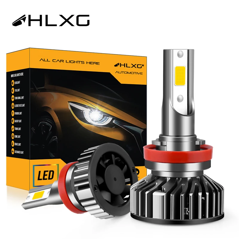 Hlxg H4 LED H7 H11 HB4 9006 9005 HB3 Автомобильные фары диодные Противотуманные Nebbia Мини Размер