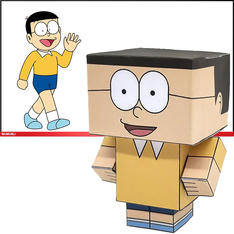 Без клея Doraemon Nobita Nobi Складная режущая Милая 3D бумажная модель Бумажная поделка