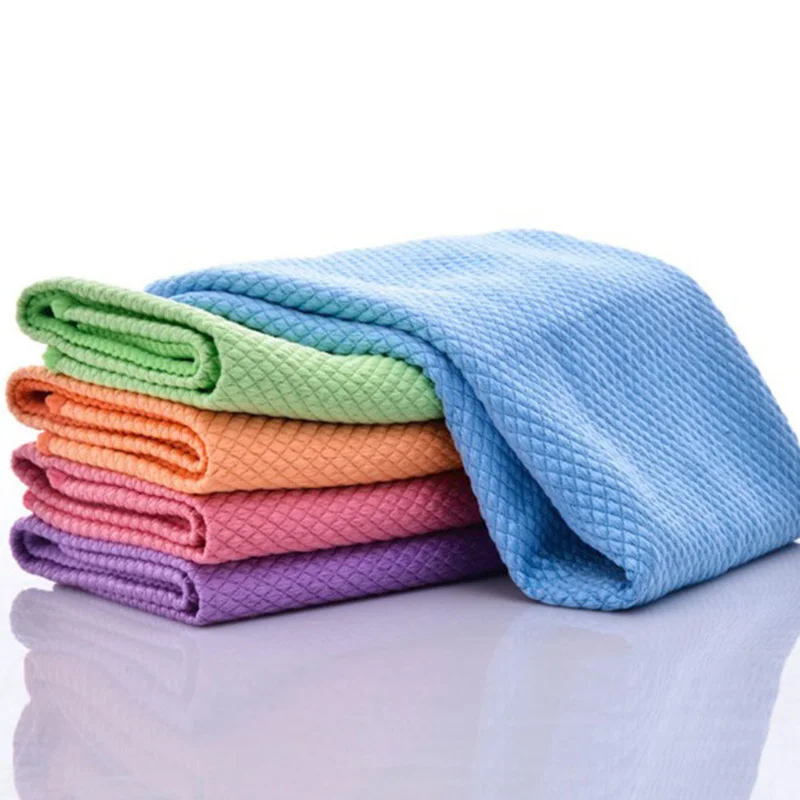 

Fish Scale Rag thickened no mark Wipe tablecloth dishcloth water absorbent glass cloth not lose hair kitchen household cleaning