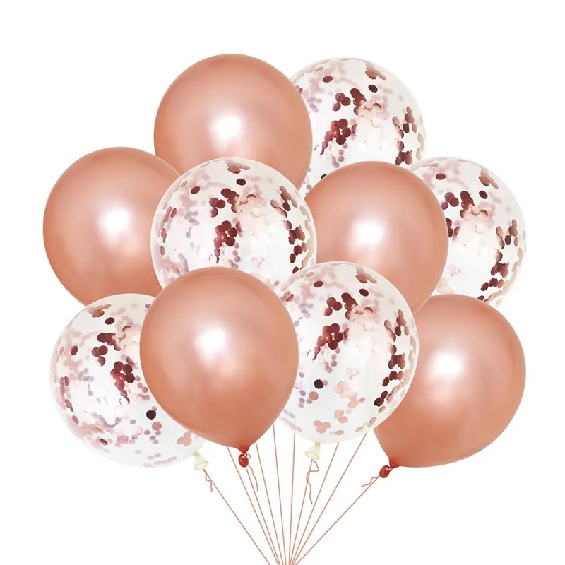 rose balloons Вечерние гирлянды из розового золота для близнецов, гирлянды для баннеров розового и голубого цветов, Свадебные гирлянды из флажков вечерние украшения - Цвет: rose balloons