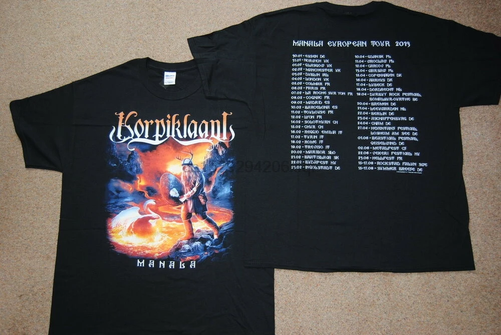 KORPIKLAANI MANALA EUROPEAN TOUR 2013 Футболка новое официальное народное металлическое пиво |