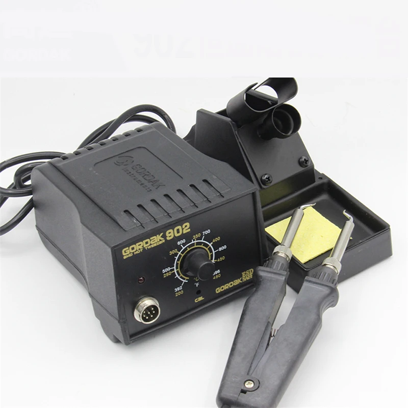 Настоящий GORDAK 902 паяльная станция с постоянной температурой двойной Железный