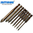 Набор сверл из карбида вольфрама и стекла, с 4 режущими кромками