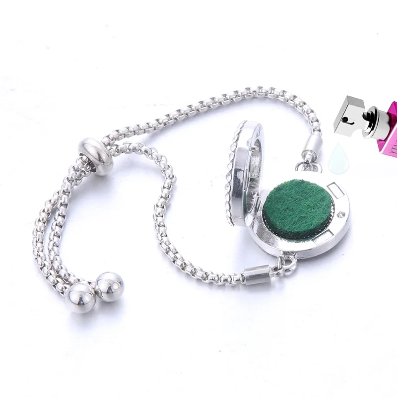 Creative Lotus buddha Pattern Bracelet Essential Oil Diffuser Aroma Adjustable Popular Zircon Gift | Украшения и аксессуары