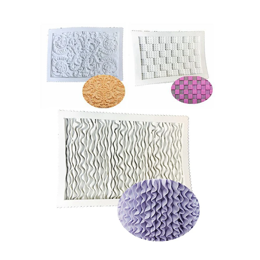 Съедобная волнистая изогнутая силиконовая форма жвачка помадка торт с оборками