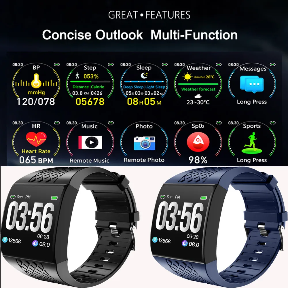 Смарт часы 2020 для мужчин и женщин браслет здоровья фитнес IP68 Водонепроницаемые