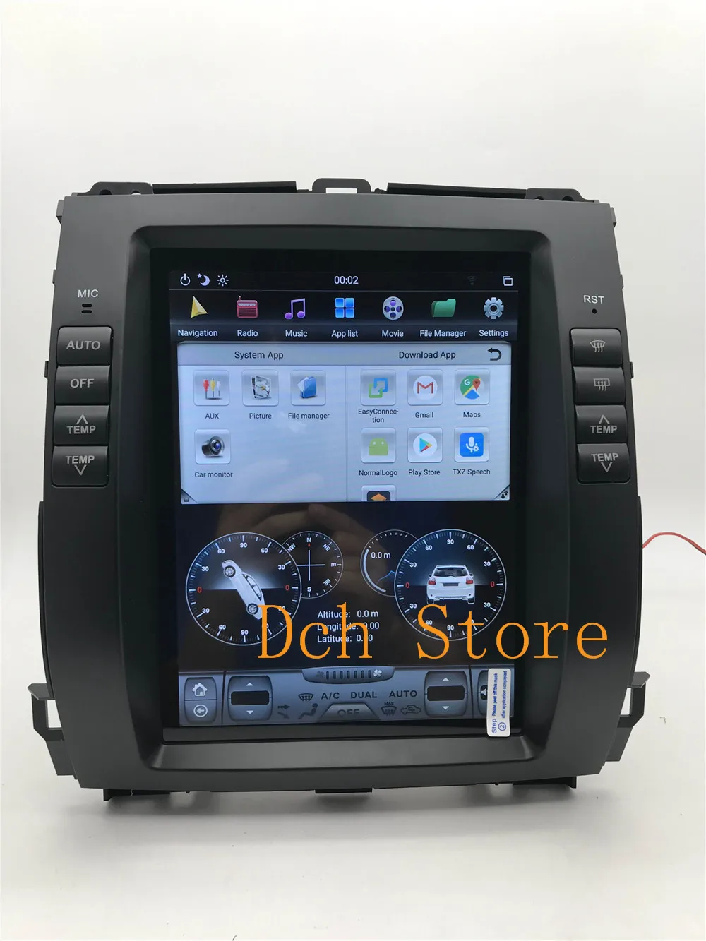 Вертикальный стиль Tesla Android 8,1 автомобильный dvd-плеер для Toyota Prado 120 land cruiser 2002-2009 для Lexus GX470 NAVI ips PX6 CARPLA