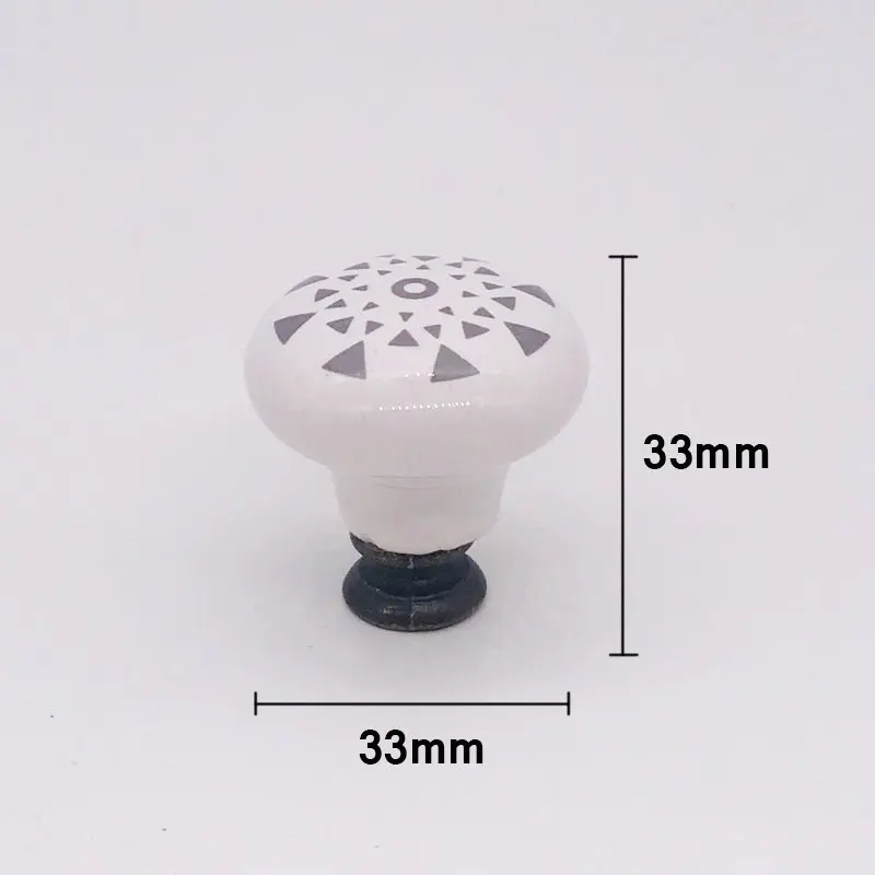 Белый цвет одноцветная Круглый Простой керамический с одним отверстием ручка