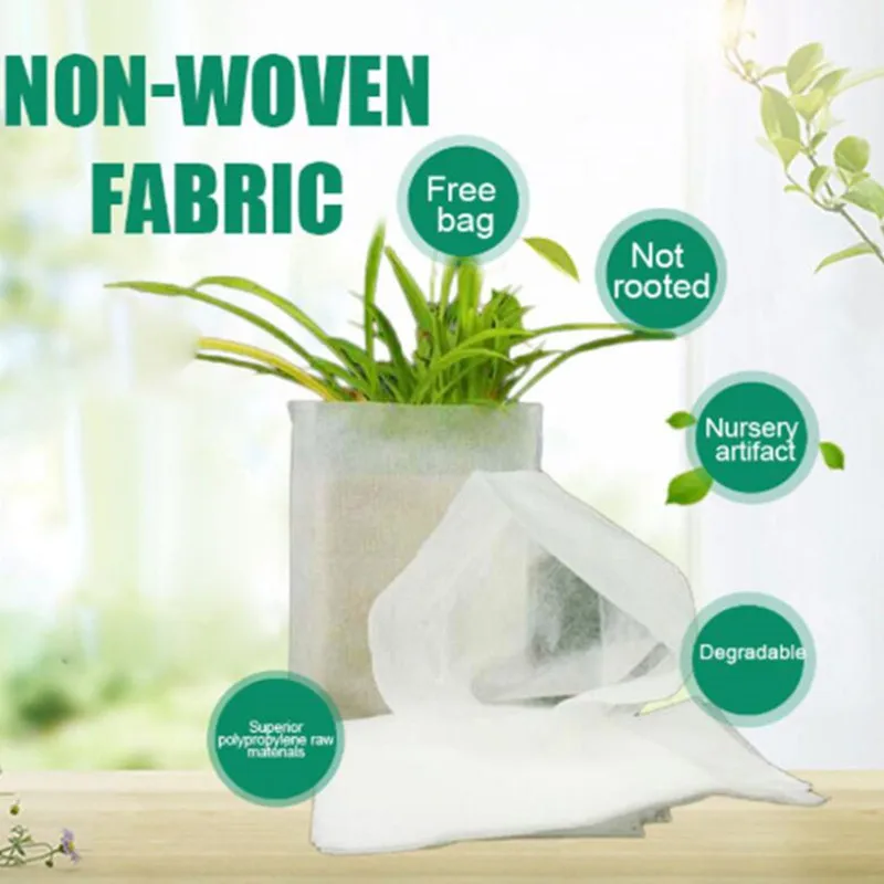 100 шт./лот биоразлагаемые мешки детские горшки для выращивания овощей цветочные