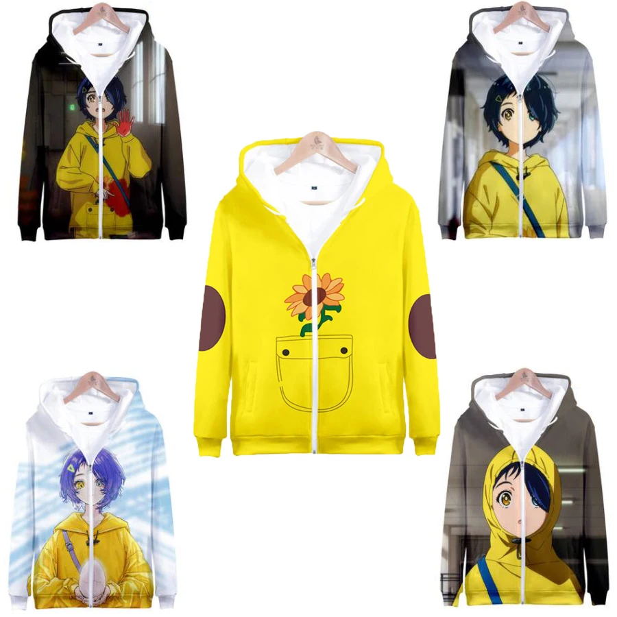 

Anime Wonder Egg Priority 3D Print Oversized Zip Up Women/Men Hoodies Sweatshirts Ai Ohto Cosplay Zipper Hooded Jacket Outerwear
