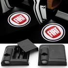 Автомобильный светодиодный дверной светильник с логотипом, Лазерная лампа для Fiat Panda Tiop 500L Mobi Sedici Centoventi Pulse, автомобильные аксессуары