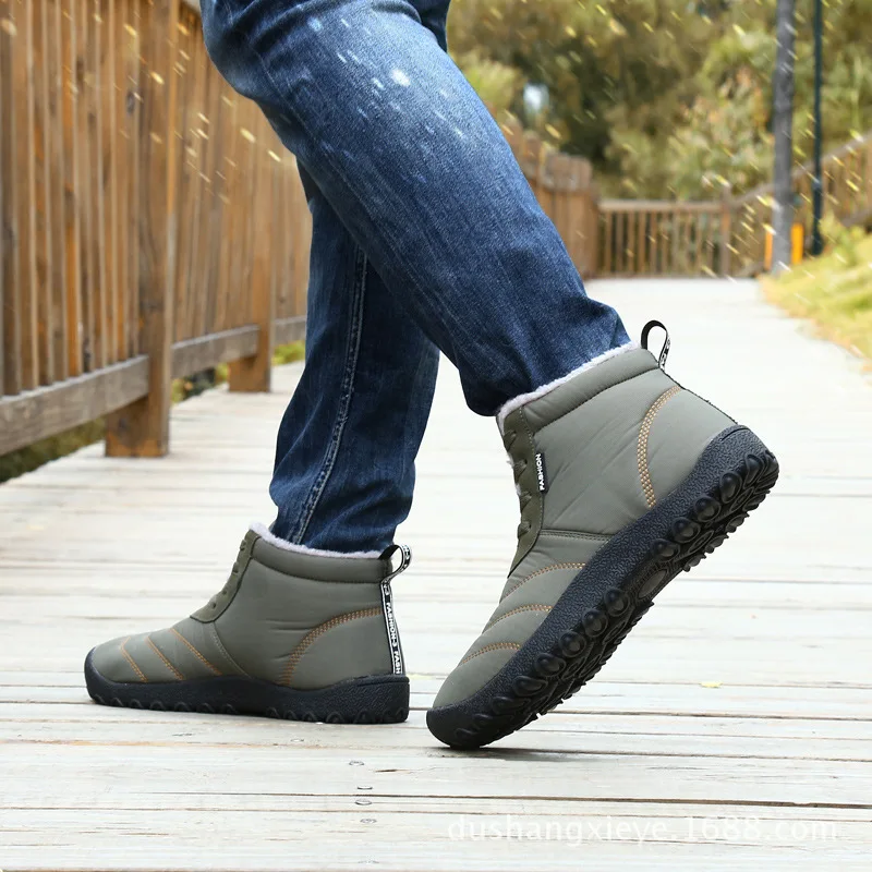 Мужские ботинки 2018 Зимние новые унисекс мужские ботильоны с высоким берцем на