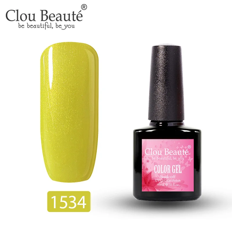 Clou Beaute 179 цветов Гель-лак для ногтей 10 мл УФ маникюр Дизайн полуперманентные Лаки дизайн ногтей гель Украшение Лак - Цвет: 1534
