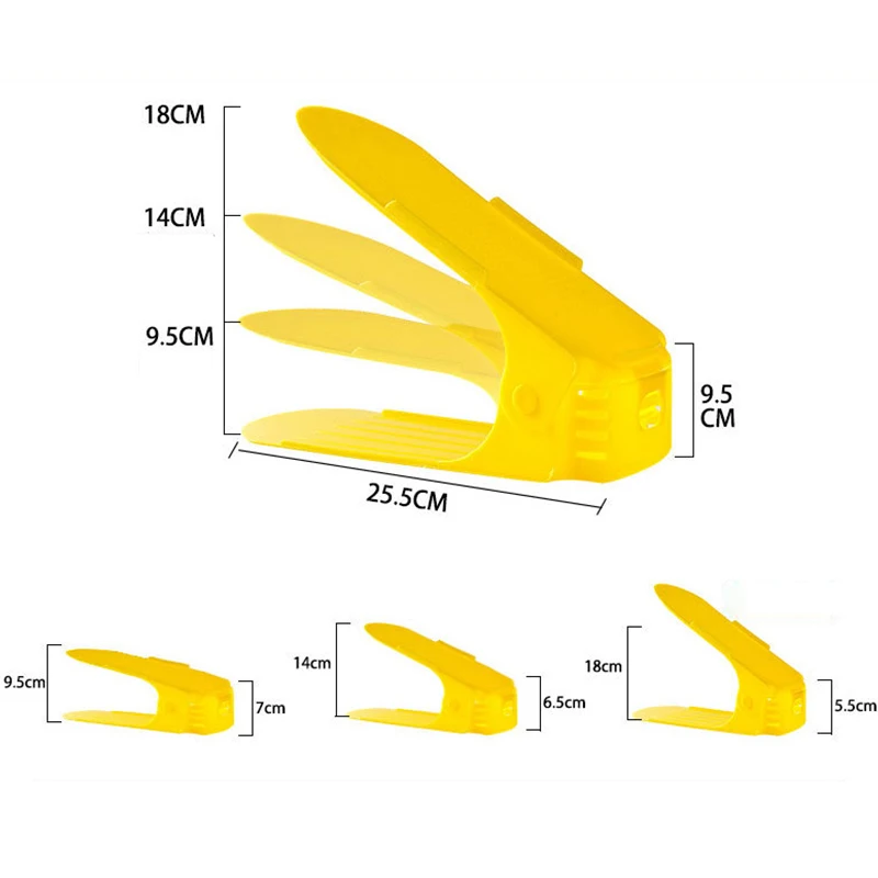 10 шт. прочный регулируемый органайзер для обуви стеллаж хранения Обувной Ящик