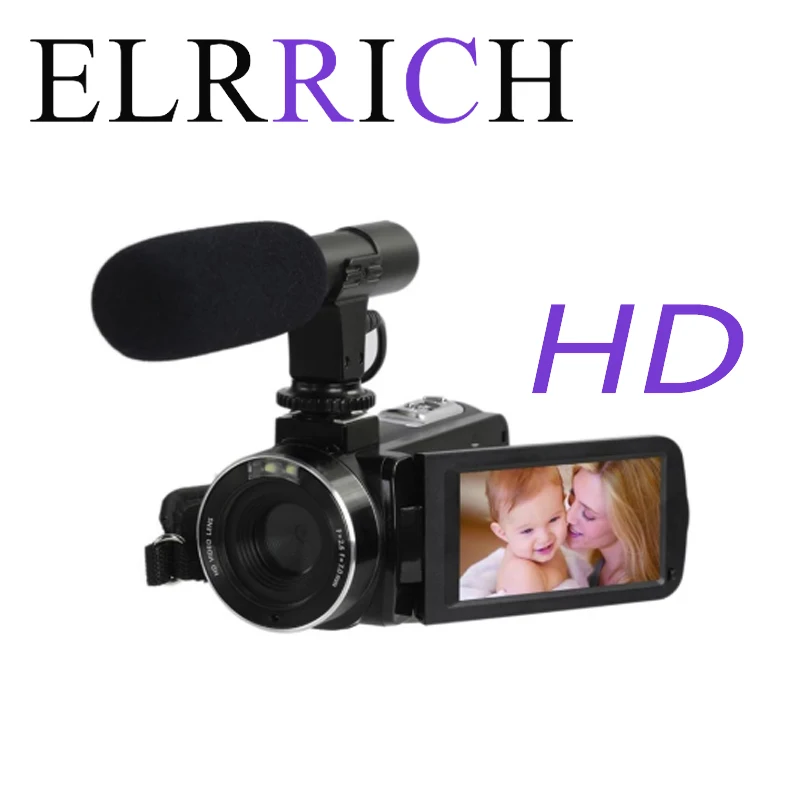 

ELRRICH 4K 48 Megapixel Sport FHD-DV4K New Professional Digital Camera High Definition Touch Screen Sport DV Camera With Headset