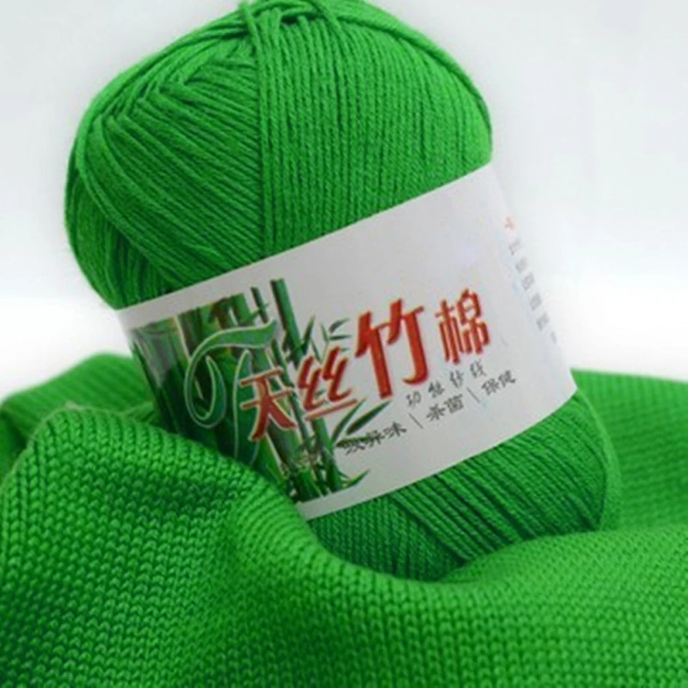 Grass green WITUSE 11,11, акция, распродажа, 21 цвет, мягкая натуральная шерстяная хлопковая пряжа для одежды, свитер, ручная вязка, моток, вязание крючком - Цвет: Grass green
