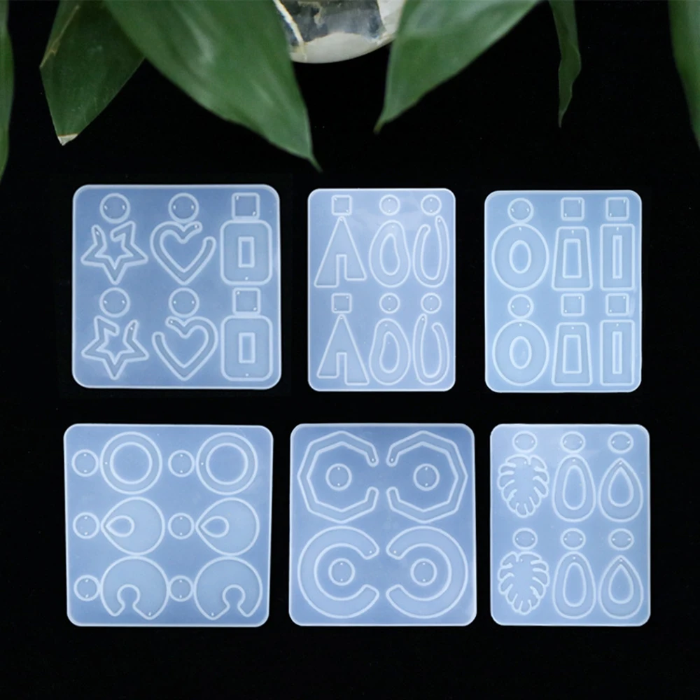 Acrylic Earring Epoxy Resin Molds Geometric Earrings Pendant Silicone Fashion Jewelry Making Tools | Дом и сад