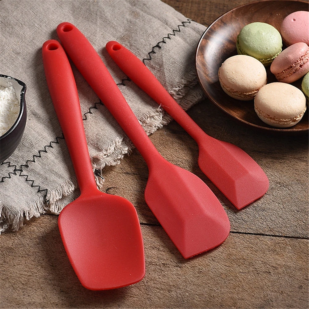 

6 pieces food grade non-stick butter cooking silicone spatula biscuit pastry spatula cake baking spatula oil brush set