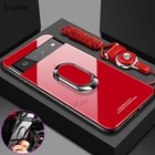 Магнитный чехол-подставка с кольцом-держателем для Google Pixel 6 Pro, чехол для телефона из закаленного стекла для Google Pixel 6 с ожерельем и шнурком