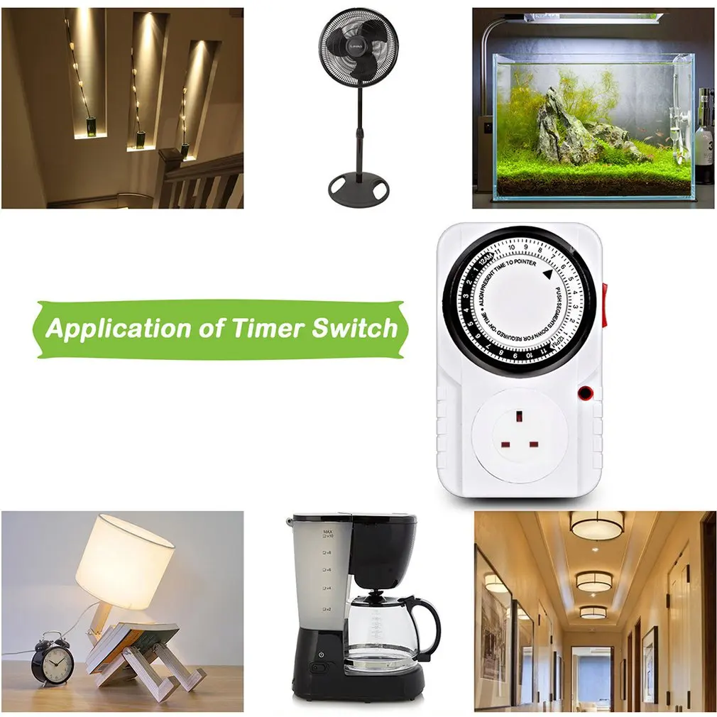 Mechanical Timing Socket Mechanical Socket Timing Switch Household Time Control Smart Socket PC Material