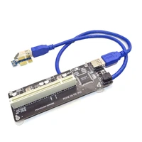 pcie pci e pci express x1 to pci riser card bus card high efficiency adapter converter usb 3 0 cable for desktop pc asm1083 chip