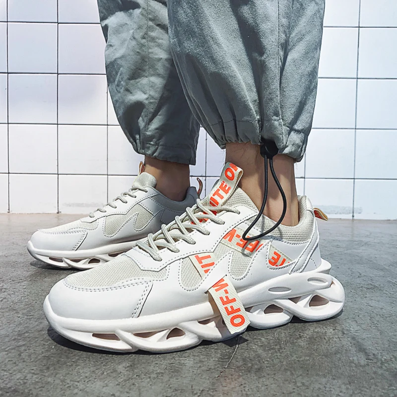 MOOREGOOD/удобные и дышащие мужские кроссовки с вырезами Повседневные модные толстой