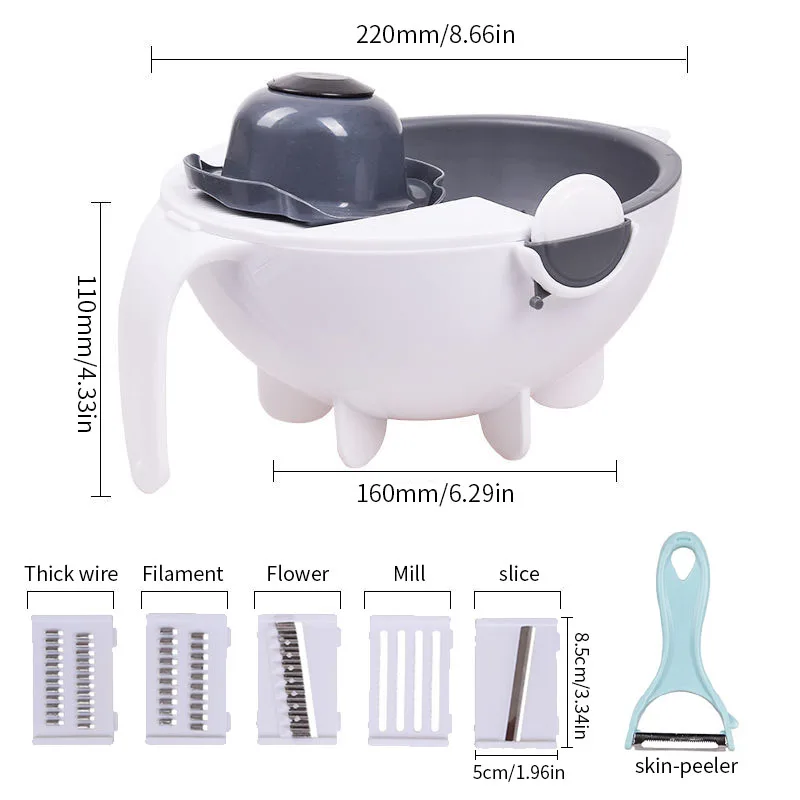 

Multifunction Fruit Vegetable Washing Basket Strainer Rotate Vegetable Cutter With Drain Basket Creative Drainer Kitchen Tools