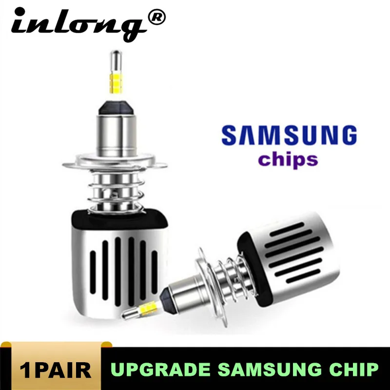 

4 светодиодный H1 Led H7 Фары 16000LM H4 H9 H11 9005 Hb3 9006 HB4 автомобильные светодиодный лампы фар 6500K Противотуманные фары 12 В