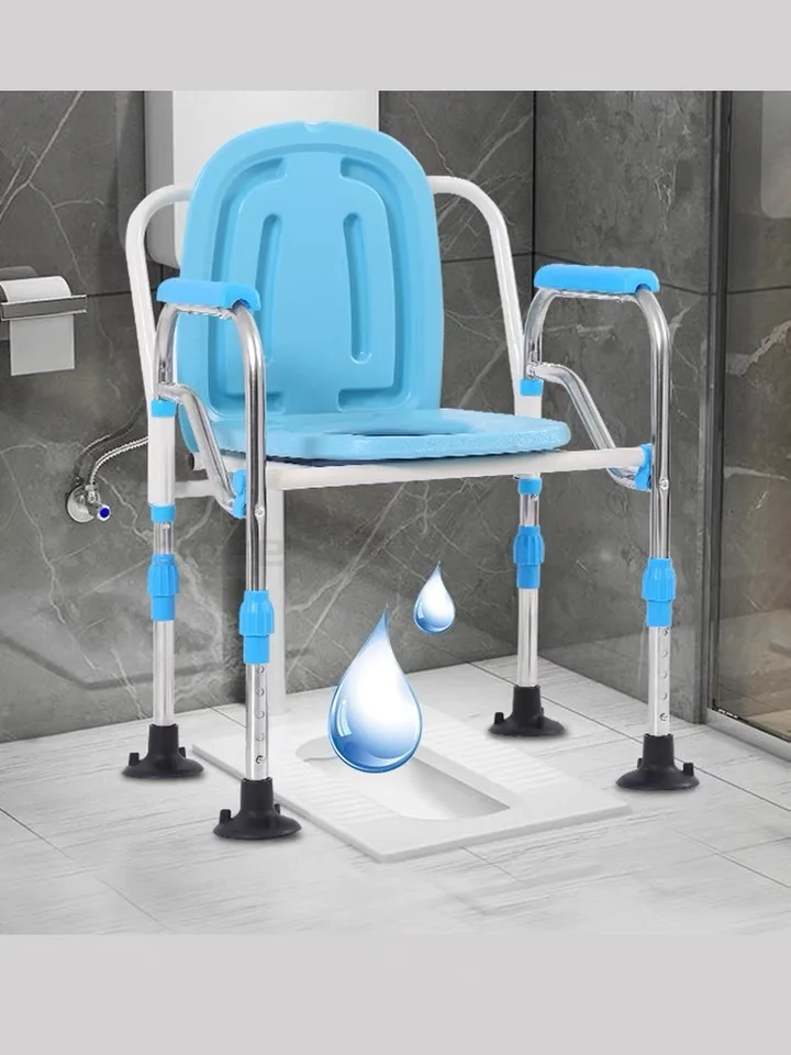 구매 접이식 휴대용 침대 옆 욕실 변기 화장실 편리한 화장실 좌석 샤워 의자 노인들을위한 미끄럼 방지 다리