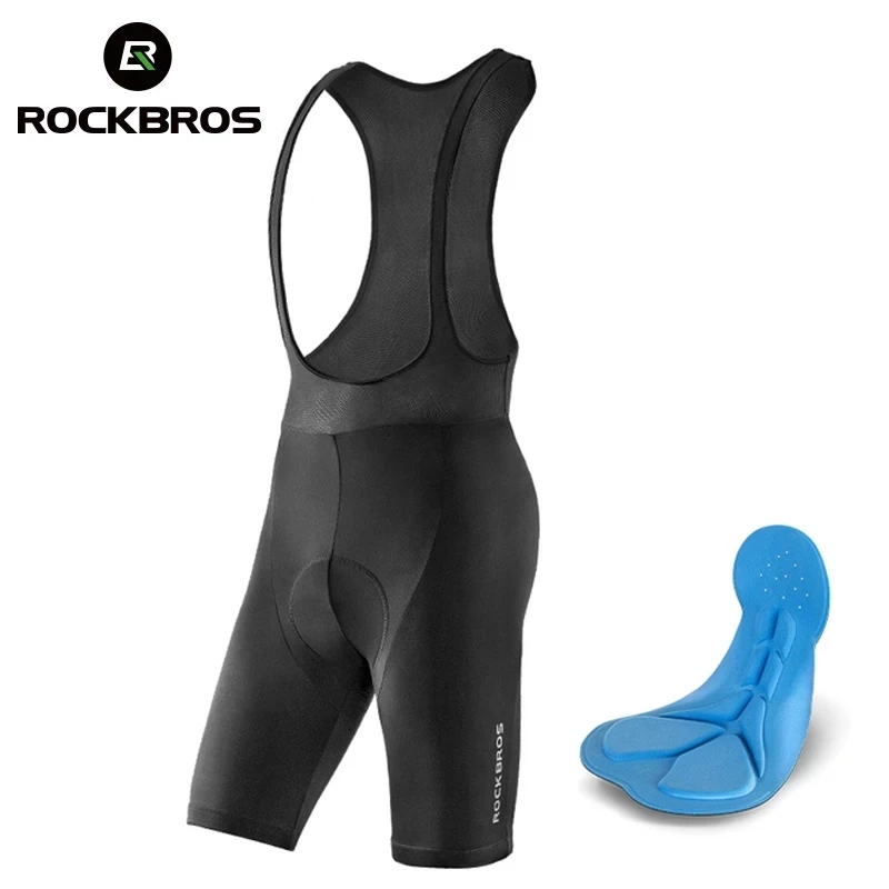 

ROCKBROS Men Cycling Bib Shorts Women's Mountain Bicycle Short Gel Road Bike Triathlon Tights Breathable MTB Pants Race Trousers