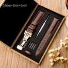 Ремешок из натуральной кожи для часов, браслет с коробкой для Tissot Seiko Samsung Gear S3Galaxy 46 мм 42 мм activeHuawei GT22e, 182022 мм