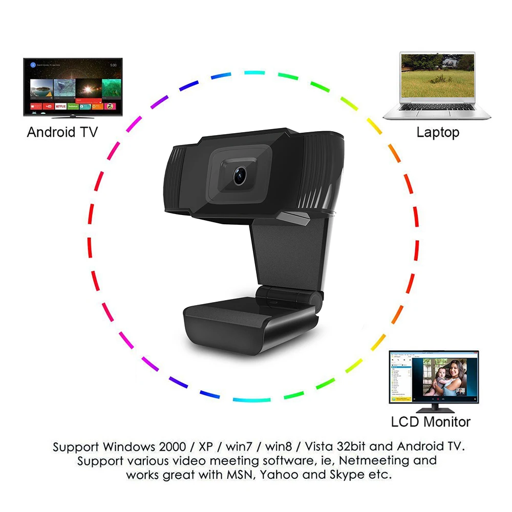 HD 1080P Веб камера USB PC со встроенным Micphone для ноутбука компьютера видео в режиме