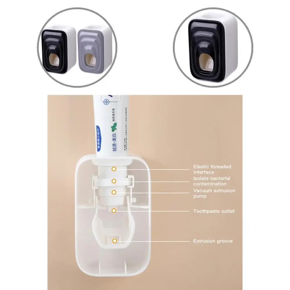 

Tear-resistant Seamless Multifunctional Toothpaste Squeezer PP Toothpaste Holder Easy Clean for Bathroom