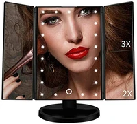 mirro up make up with light mirro table mirro with magnifications 22 led touch screen