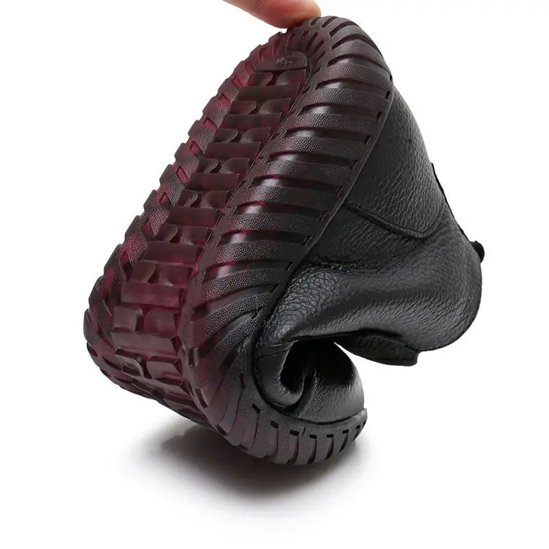 2020 модная Женская Удобная зимняя обувь женские ботильоны из натуральной кожи