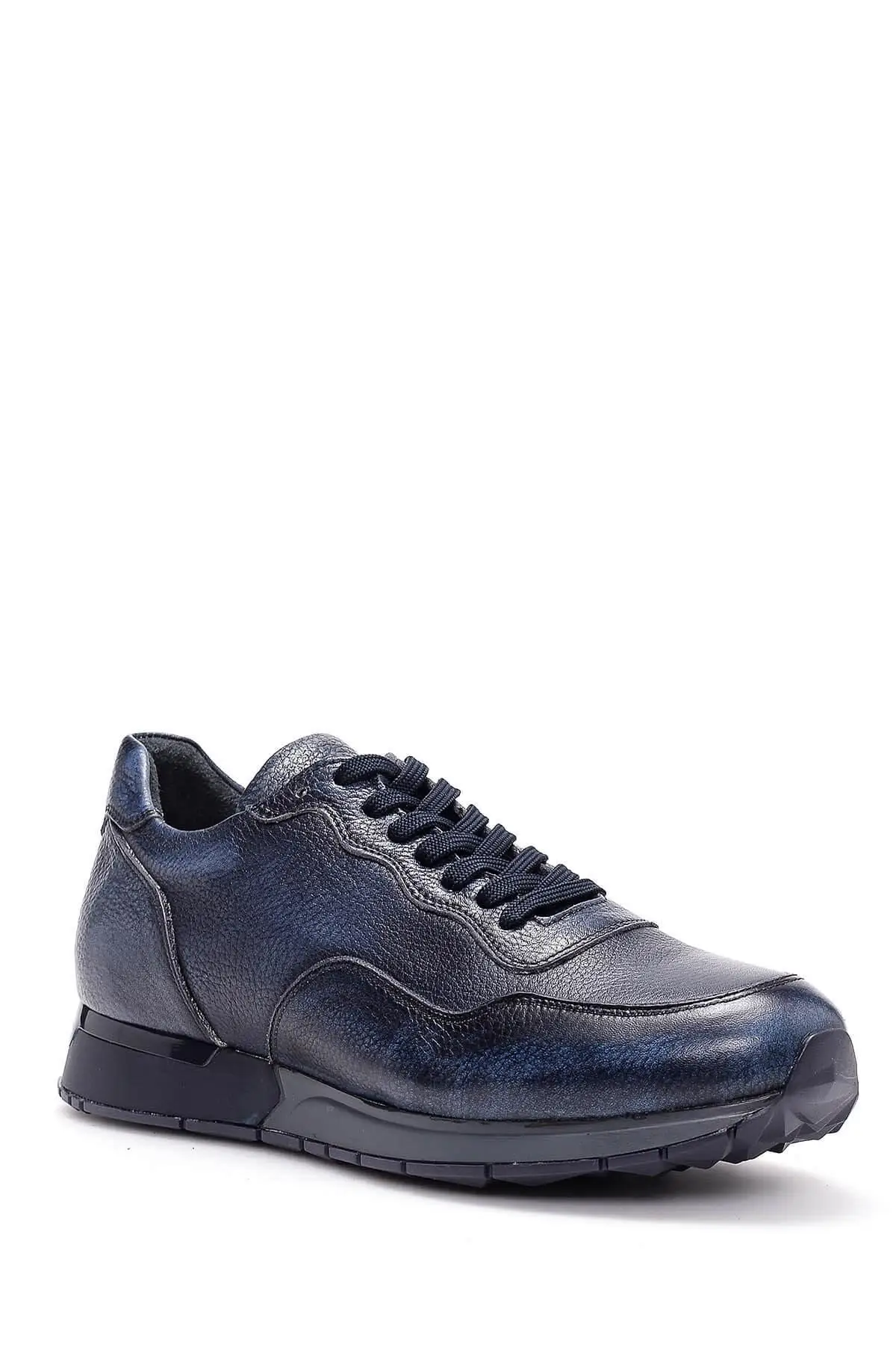 Derimod Genuine Leather Navy Blue Men 'S Sneaker