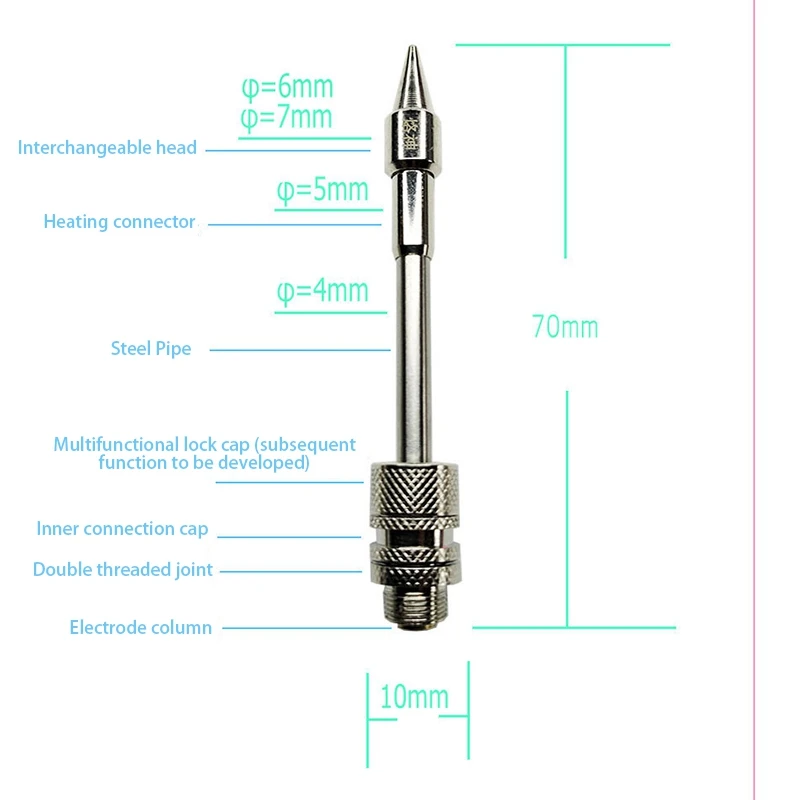 

510 Electric Soldering Iron Welding Tools 20-100W Cutter Head Silver