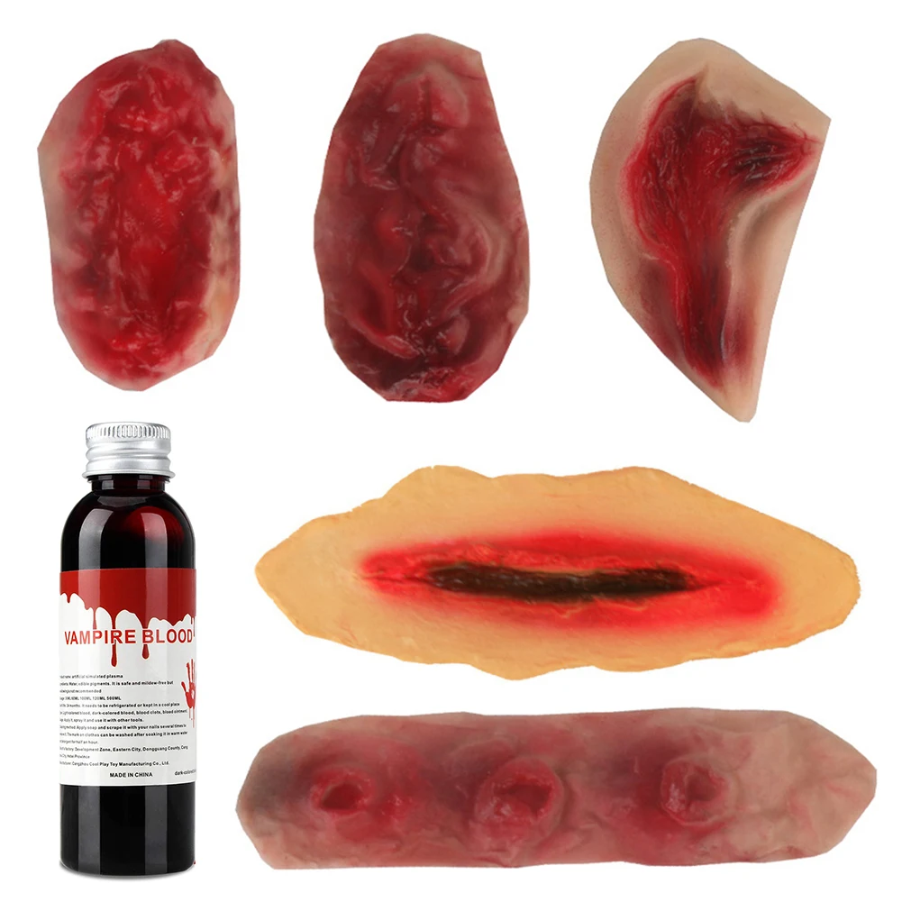 Шрам патч ужас вампиры Макияж реквизит для Хэллоуина Карнавал вечерние