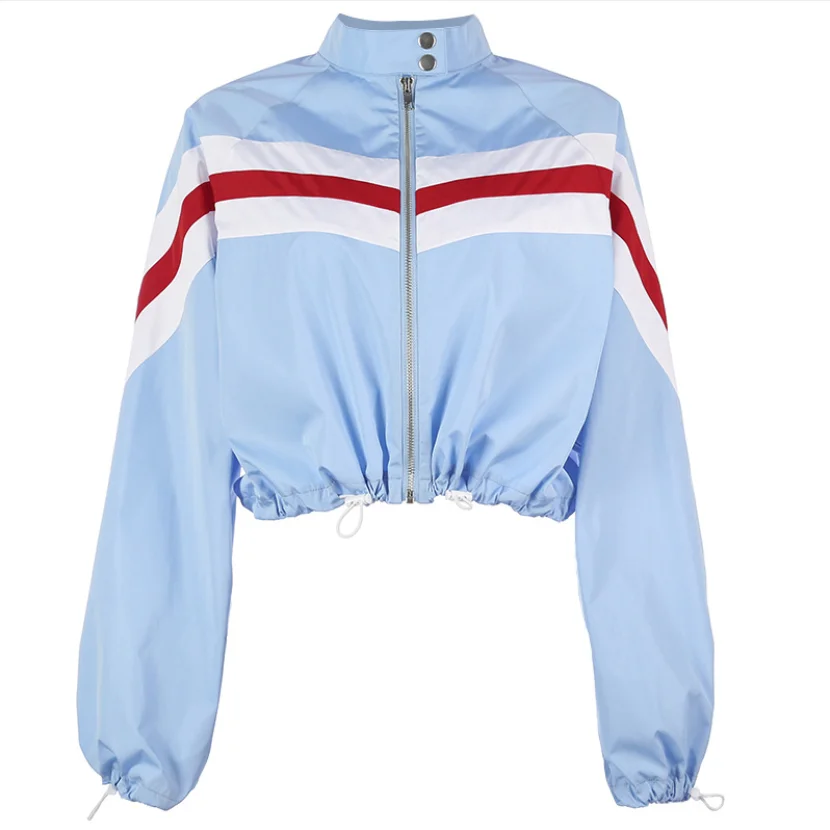 

Women's Jacket Spring Autumn Coats Casual Full Sleeve Short Thin Sports Zipper Cardigans Jackets Outerwear Ladies Windbreaker