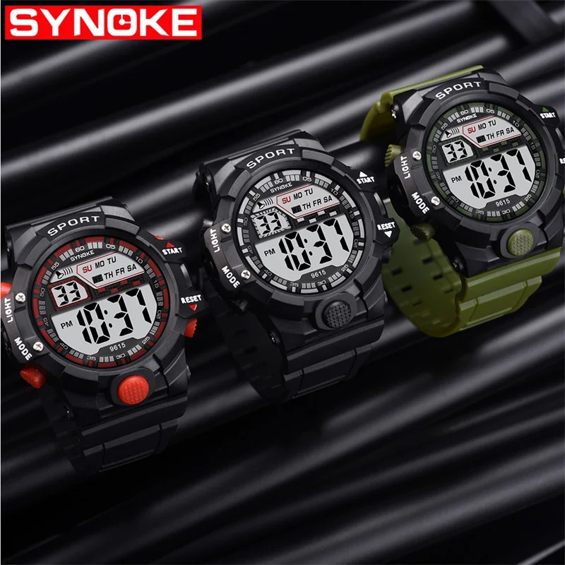 Электронные часы SYNOKE мужские светодиодсветодиодный светящиеся цифровые