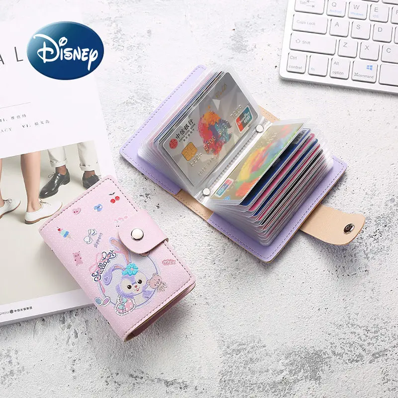 

Disney Cute Fashion Ladies Card Holder PU Buckle High-quality Multi-card Slot Large-capacity Multi-function Student Card Holder